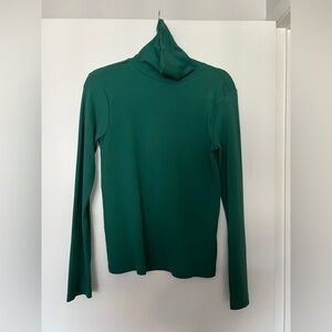 Noble Long Sleeve Turtleneck Top in Green